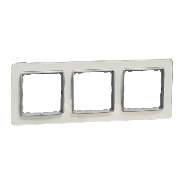 Sedna Design & Elements Ramka potrójna szkło białe efekt szkła SDD360803 Schneider