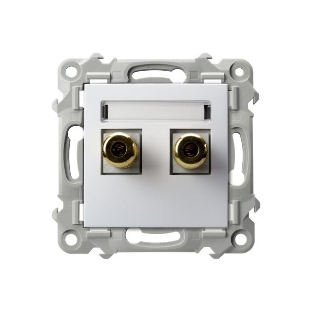 SZAFIR Gniazdo głośnikowe pojedyncze - kolor biały GGN-1Z/m/00