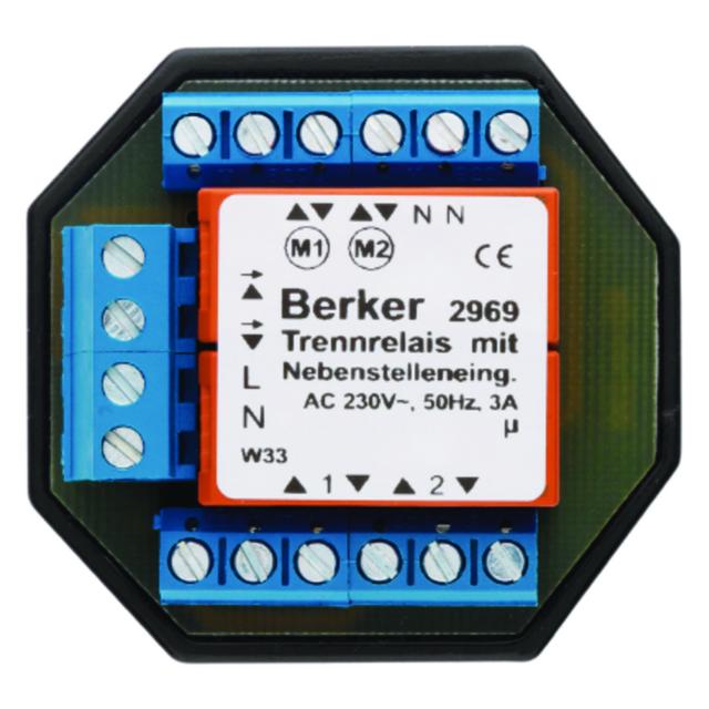 BERKER Przekaźnik rozdzielający z dodatkowymi wejściami sterującymi mechanizm 2969 HAGER