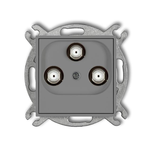ICON Mechanizm gniazda multimedialnego 3F DATA (UPC) szary mat