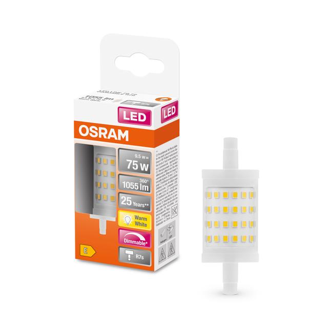 LED LINE 78mm 75D 9,5W 827 230V R7S 6X1 LEDVANCE