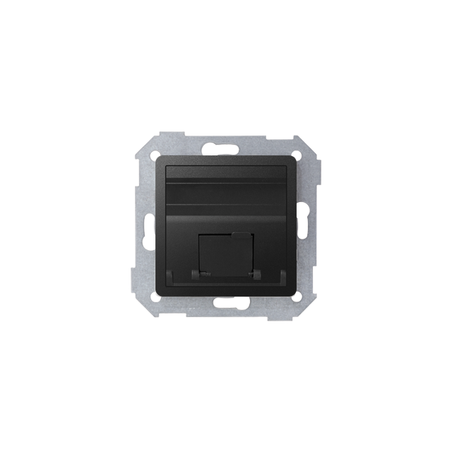 Simon 82 Pokrywa 1x gniazdo RJ45 skośna z żaluzją . !Wymagany adapter 75001-39 grafit 82578-38 KONTAKT