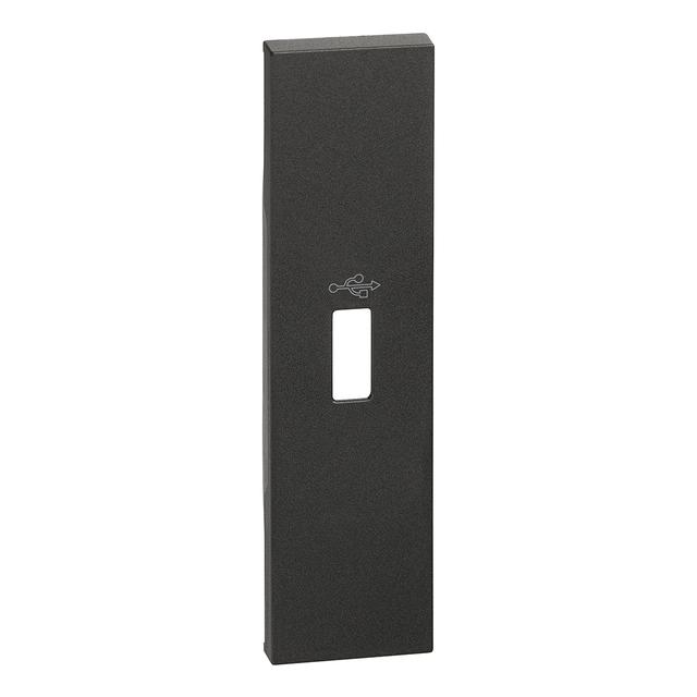 LIVING NOW - PLAKIETKA GNIAZDA USB - 1 MODUŁ - CZERŃ, Bticino