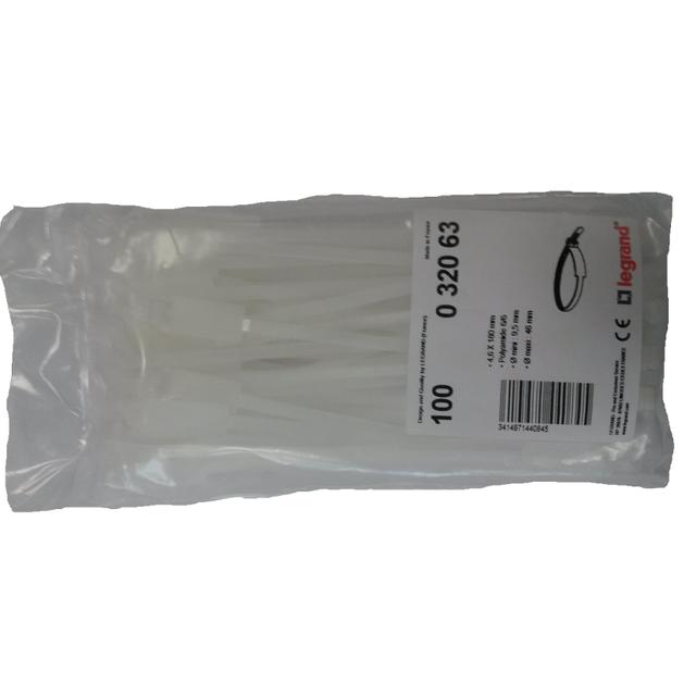 OPASKA COLRING - ZĄBKI WEWNĘTRZNE + OPIS - DŁUGOŚĆ 180 MM; SZEROKOŚĆ 4,6 MM - BEZBARWNA (TOREBKA), L