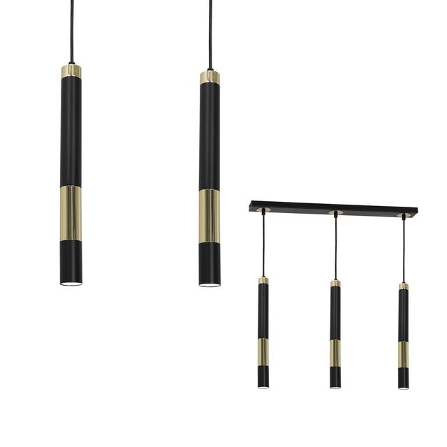 Milagro lampa wisząca Dallas 3xGU10 czarno/złota MLP6547