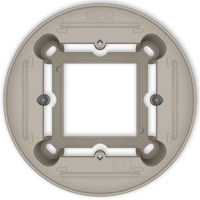 Puszka natynkowa pojedyncza okrągła ICON i MINI taupe