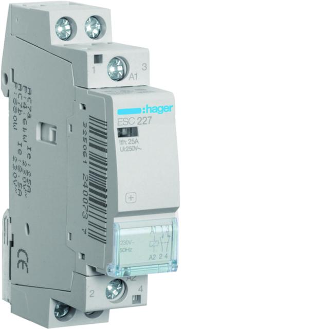 Stycznik modułowy 230V AC 1Z+1R 25A AC-7A B ESC227 HAGER