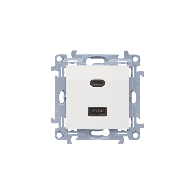 Simon 10 Ładowarka USB C+A 30 W 230V biały CEC2CAQ.01/11 KONTAKT