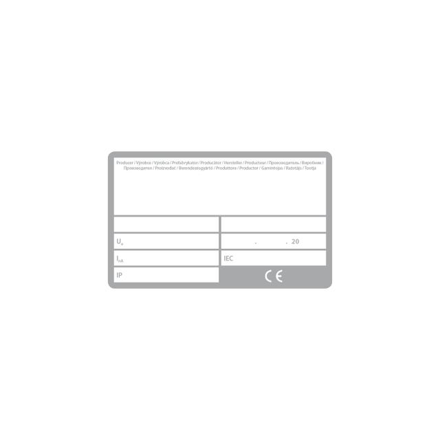 MF TL Tabliczka znamionowa do rozdzielnic samoprzylepna 107841 NOARK