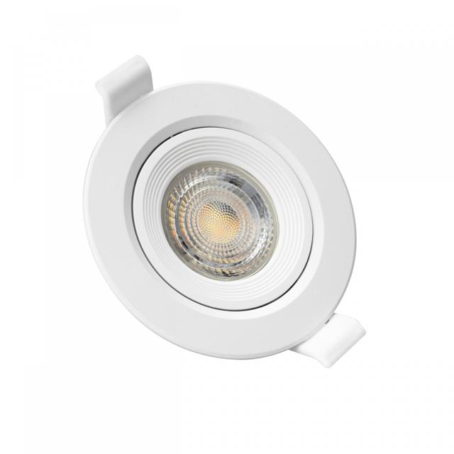 FIALE CORE FLAT GU10 OCZKO GU10 IP20 FI90X26MM BIAŁY OKRĄGŁA RUCHOMA