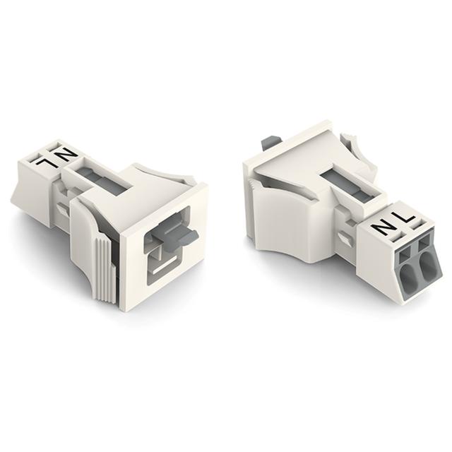 WINSTA MINI wtyk 2-torowy Snap-In biały /50szt./ WAGO