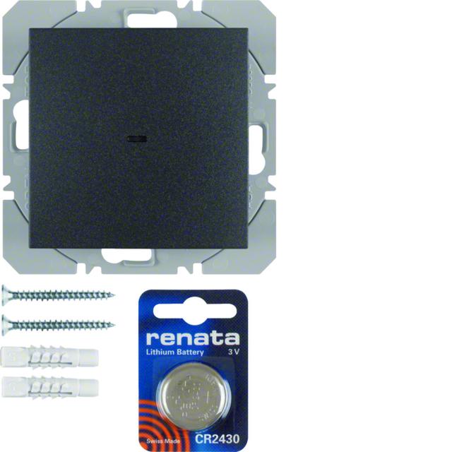 BERKER B.X/S.1 KNX RF quicklink Przycisk pojedynczy płaski antracyt 85655285 HAGER