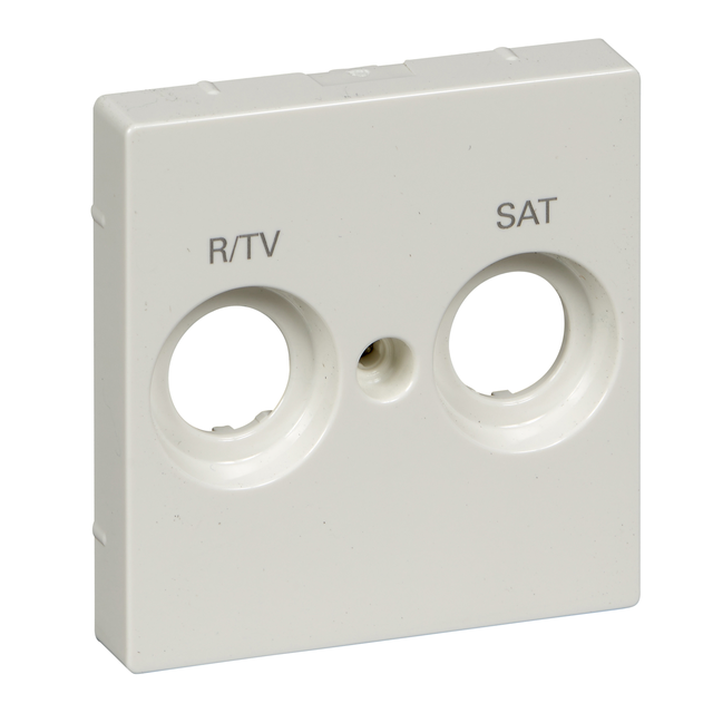 Merten System M płytka centralna oznaczona R/TV+SAT do gniazd antenowych biel polarna MTN299819 Schneider