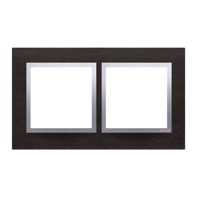 Simon 54 Nature Ramka 2-krotna Nature-Metal INOX YIN IP20/IP44* (*IP44-należy zastosować zestaw uszczelek DUN2) DRN2/78 KONTAKT