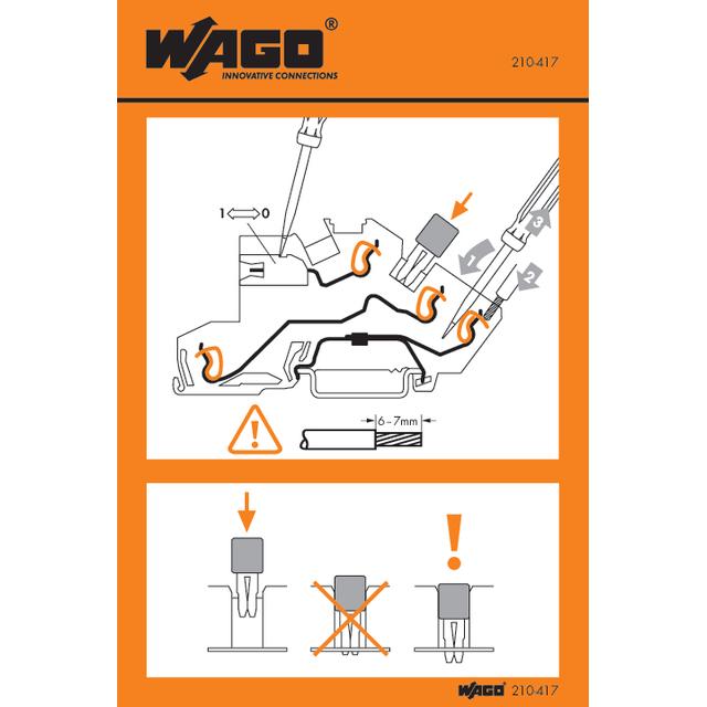 Naklejka z instrukcją obsługi /100szt./ WAGO