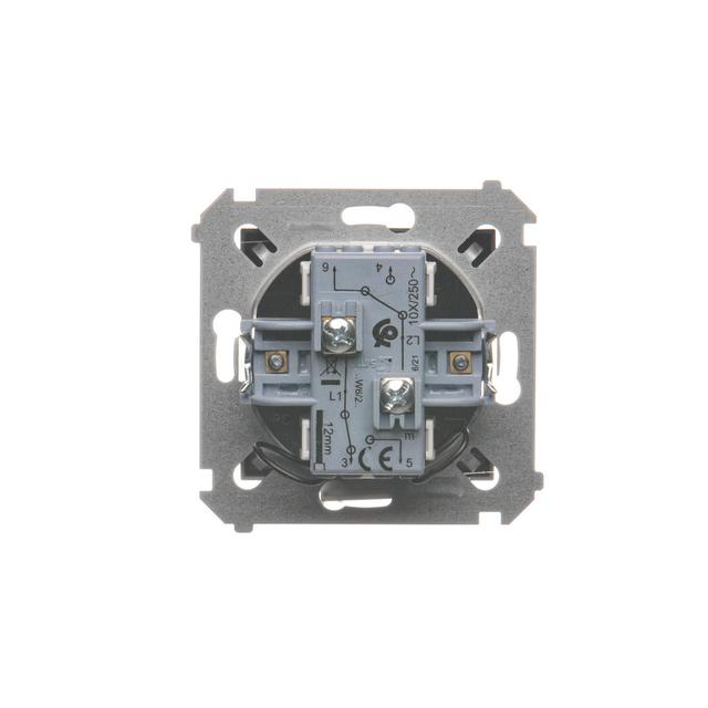 Simon 54 Łącznik schodowy podwójny z podświetleniem bez piktogramu 10A 250V zaciski śrubowe antracyt DW6/2L.01/X/48 KONTAKT