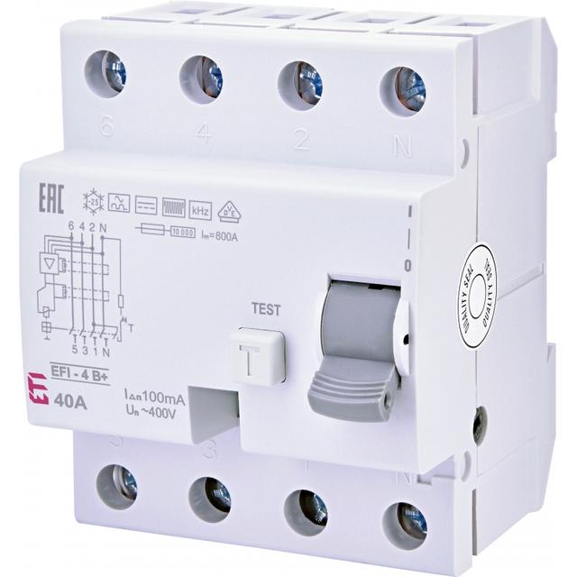 EFI-4 40/0,1A, B+ - Wyłącznik  różnicowoprądowy Typ B+