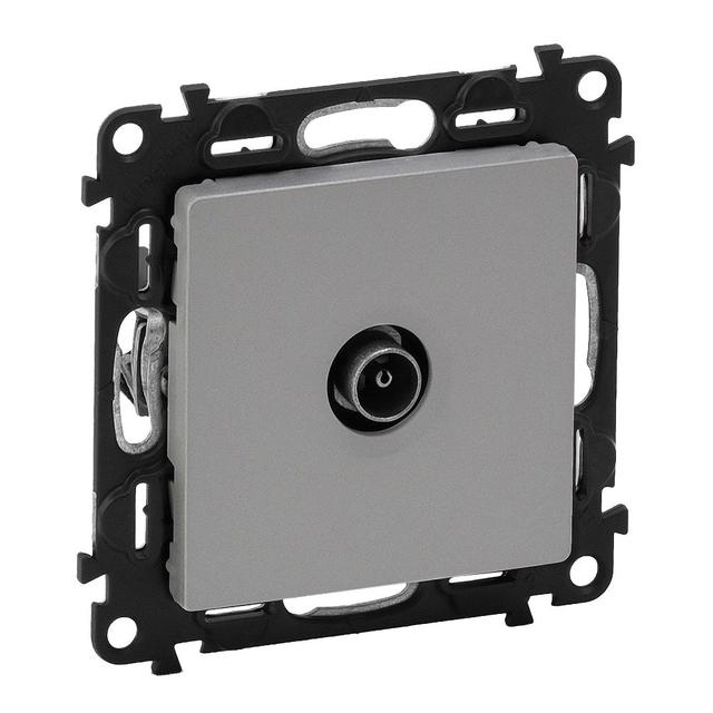 VALENA LIFE GNIAZDO TV PRZELOTOWE ALUMINIUM , Legrand