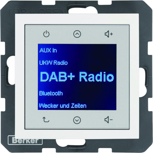Berker B.Kwadrat/B.3/B.7 B.x Radio Touch podtynkowe DAB+ biały połysk 29848989 HAGER