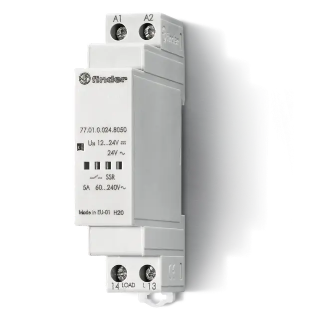 Przekaźnik modułowy półprzewodnikowy 1 Z; 5A; sterowanie 230V AC; wyjście 230V AC; załączanie natych