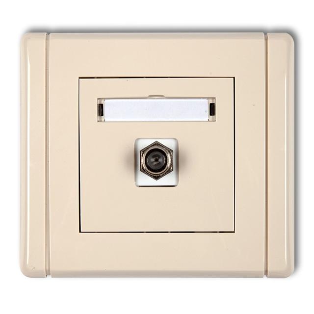 FLEXI Gniazdo antenowe pojedyncze typu F (SAT) niklowane beżowy