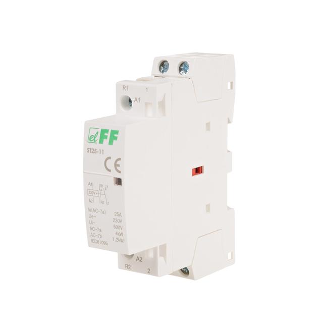 Stycznik modułowy montaż na szynie styki 1Z+1R 25A ST25-11 F&F