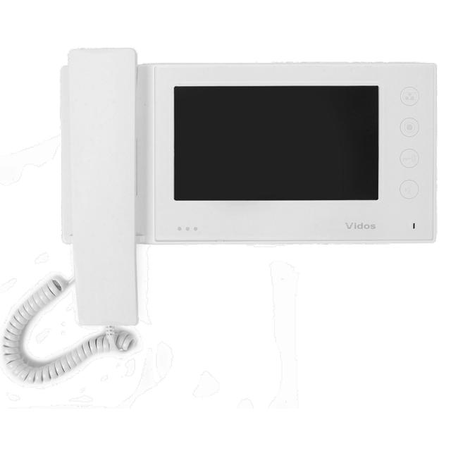 Monitor biały ze słuchawką i pamięć 100 zdarzeń MK-06WF F&F