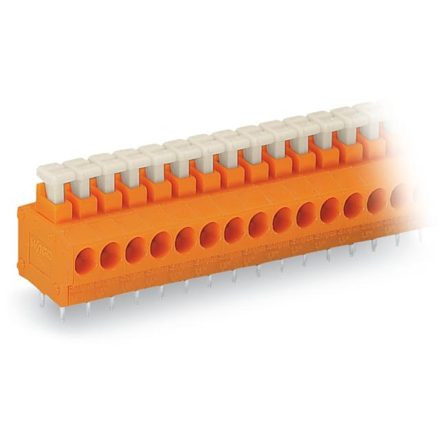 Listwa zaciskowa do płytek drukowanych 3-biegunowa pomarańczowa raster 3,81mm /90szt./ 235-103 WAGO