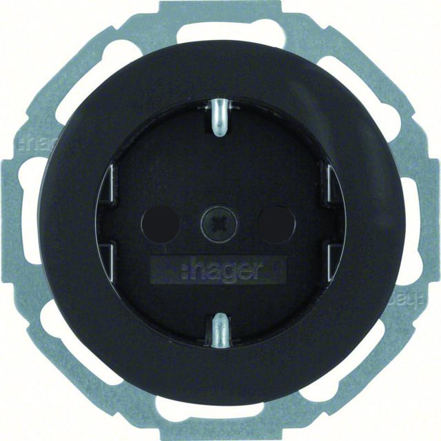R.classic Gniazdo SCHUKO czarny Berker 47552045 WLS1200BG HAGER