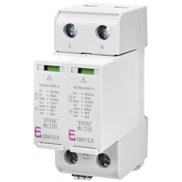 Ogranicznik przepięć T1+T2+T3 (B+C+D) TEC ML T123 300/12,5 1+1 RC 002440670 ETI