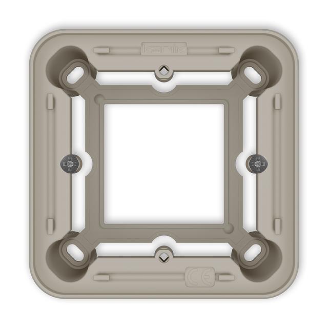 Puszka natynkowa pojedyncza zaokrąglona ICON i MINI taupe