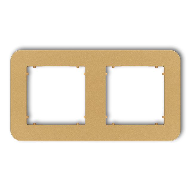 MINI Ramka uniwersalna podwójna zaokrąglona z tworzywa złoty