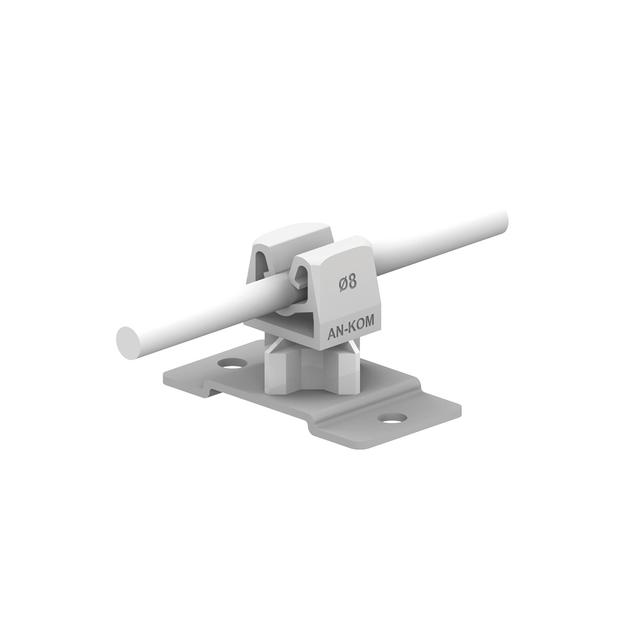 AN-11UN/OG/S Uchwyt na drut przykr.Z-zatrz.H=3,5cm /OG/ szary