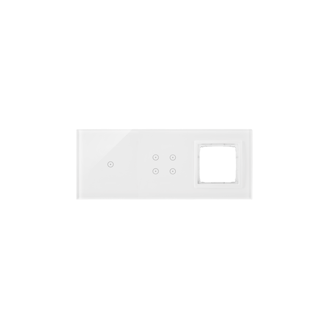 Simon 54 Touch Panel dotykowy S54 Touch 3 moduły 1 pole dotykowe + 4 pola dotykowe + 1 otwór na osprzęt S54 biała perła DSTR3140/70 KONTAKT