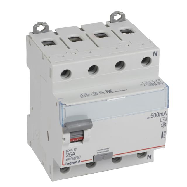 Wyłącznik Różnicowoprądowy P 304 4P 25A 500Ma Typ AC DX3 411732 LEGRAND