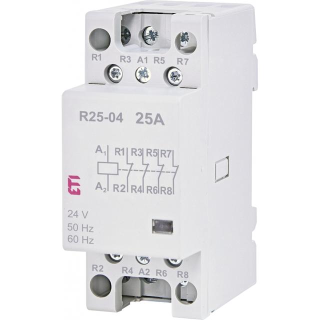 Stycznik modułowy 25A 4R 2M 4P R 25-04 24V 002462351 ETI