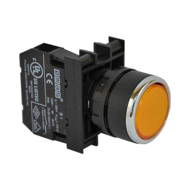 Przycisk kryty 1NO żółty