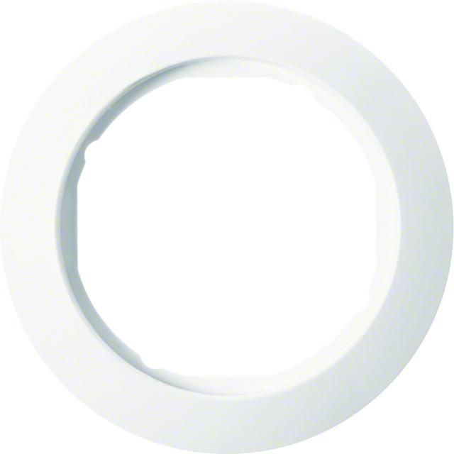 Serie 1930 Ramka pojedyncza do płytek czołowych fi 58mm biała Berker 138209 WTD3191WG HAGER