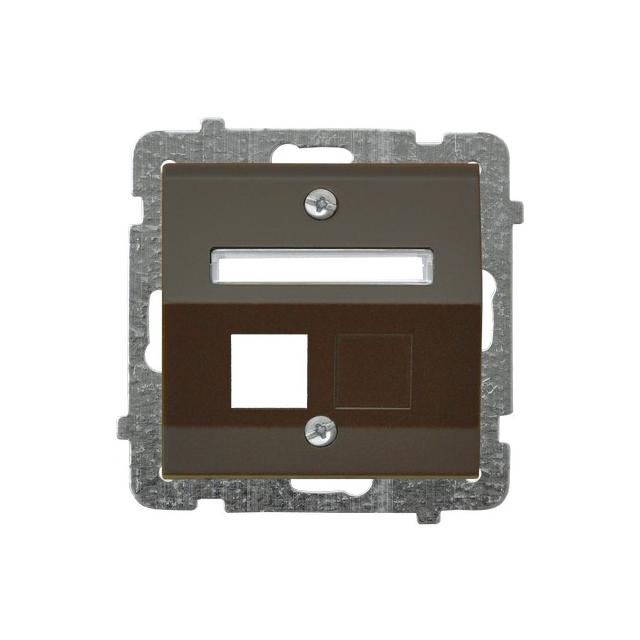 SONATA Obudowa gniazda pojedynczego typu Keystone skośna kolor czekoladowy metalik GPK-1RS/p/40 OSPEL