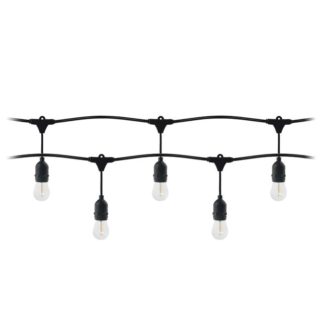 Girlanda oświetleniowa - 1 sznur 10 m (10 opraw) + 10 żarówek LED 1W E27, 3000K + 1 żarówka gratis