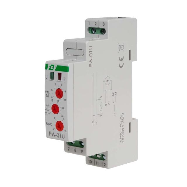 Przekaźnik analogowy z wejściem napięciowy wejście 0-10V 8A montaż na szynie DIN MAX-PA-01U F&F