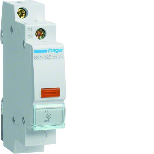 Lampka sygnalizacyjna LED pomarańczowa 230VAC SVN123 HAGER