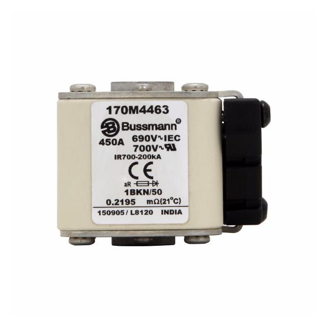 FUSE 450A 690V 1BKN/50 AR UC Wkładka szybka 450A AC 690V rozmiar 1 53x69x51 mm aR IEC UL, 170M4463 E