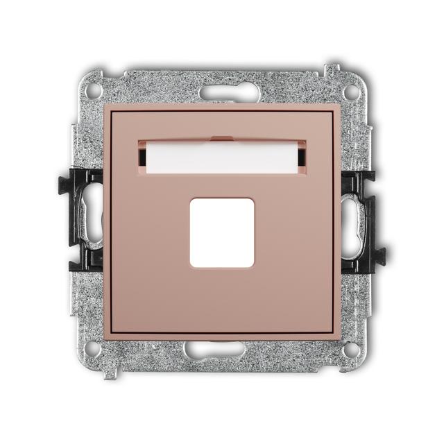 MINI Gniazdo antenowe multimedialne pojednczego bez modułu (standard Keystone) łososiowy 62MGM-1P KARLIK