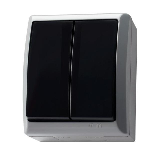 FALA Łącznik dwugrupowy świecznikowy - kolor popiel/grafit