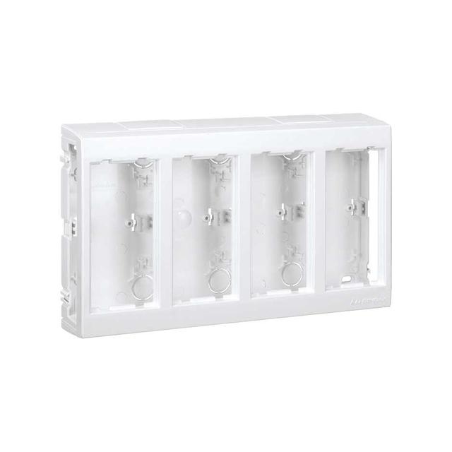 Simon Connect Obudowa natynkowa 4-modułowa 8x K45 czysta biel