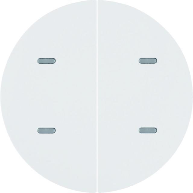 BERKER KNX e/s R.x/Serie 1930 Przycisk podwójny z diodami LED RGB i czujnikiem temperatury biały poł.  80162869 HAGER