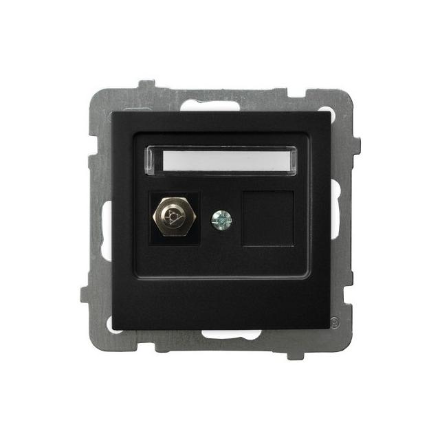 AS Gniazdo ekwipotencjalne pojedyncze - kolor czarny metalik