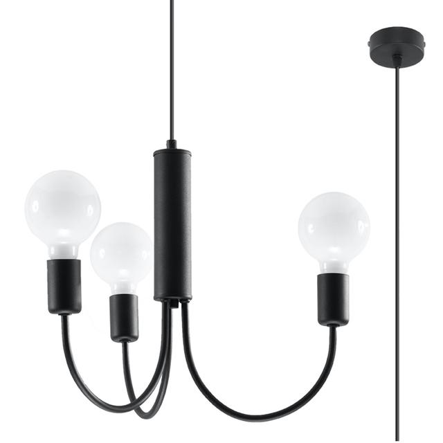 Sollux Żyrandol PICCOLO 3 czarny SL.0856