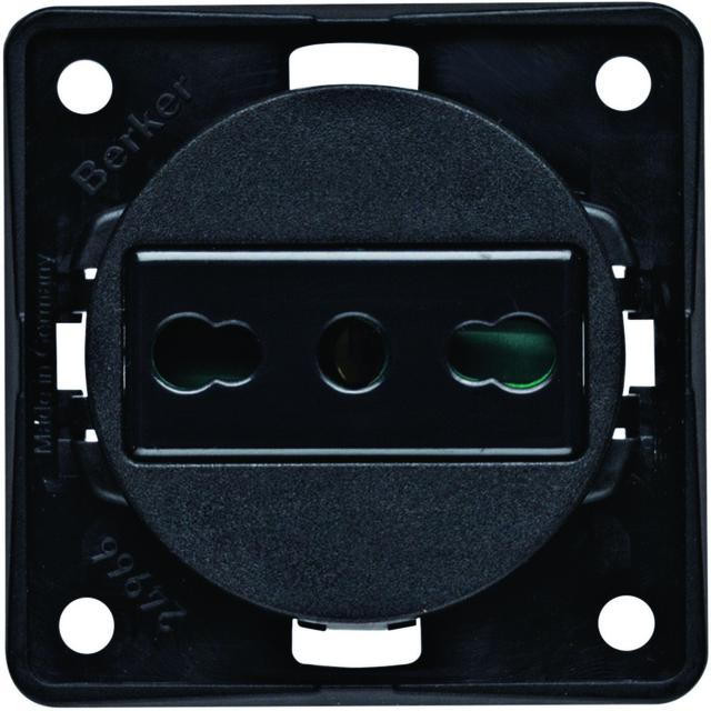 BERKER Integro Flow Gniazdo z uziemieniem Włochy cz 962512503 HAGER